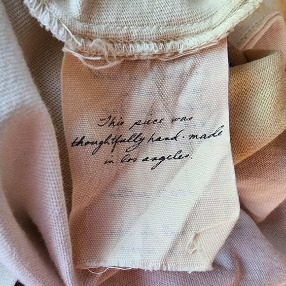 Raquel Allegra Womens Medium / 1 Top Handmade Tie Dye Raw Hem Neckline Hippie - Picture 10 of 11